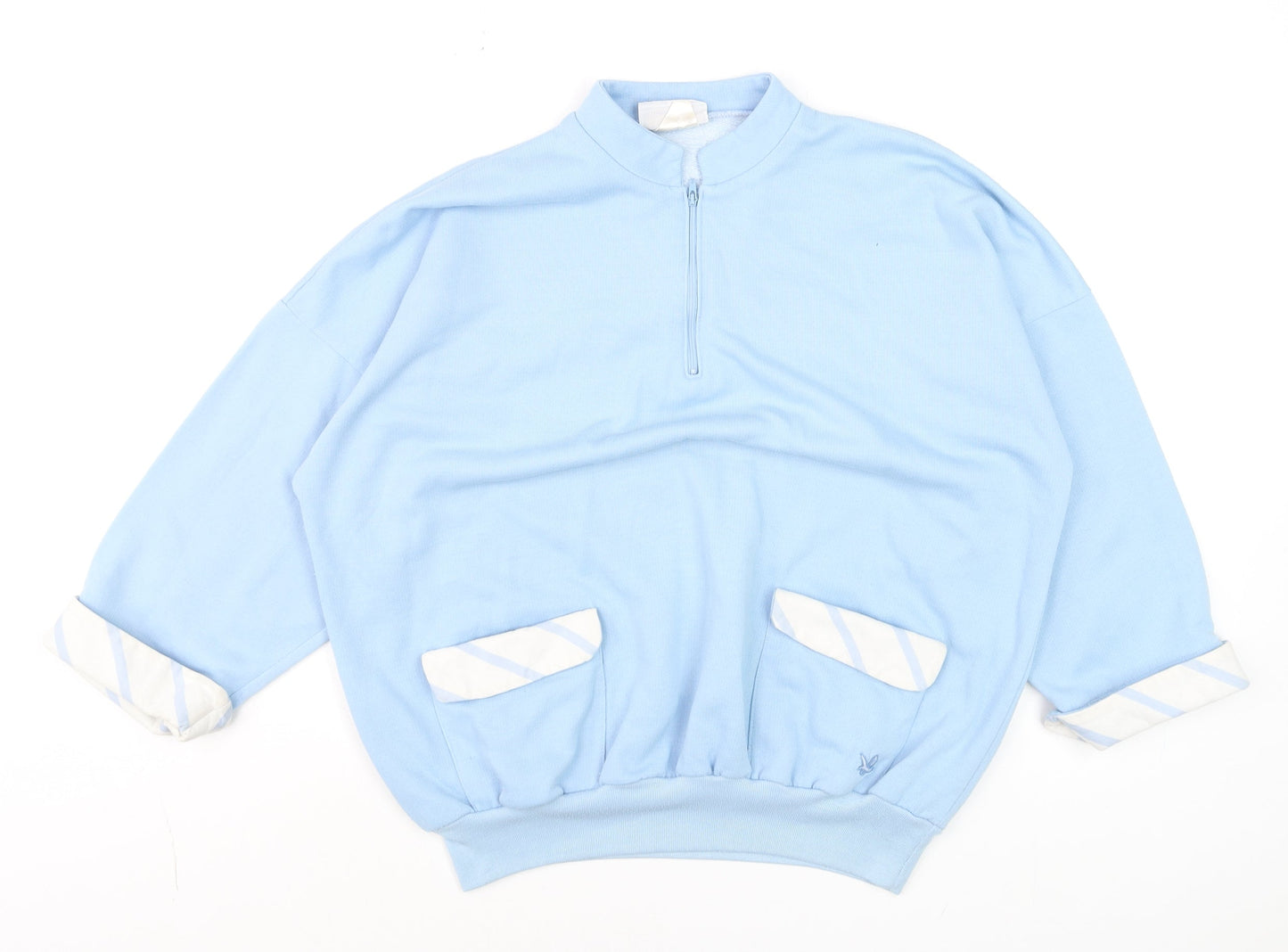 Womens UK Size M Lyle & Scott Blue Basic Button-Up