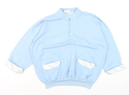 Womens UK Size M Lyle & Scott Blue Basic Button-Up