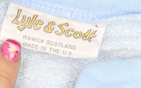 Womens UK Size M Lyle & Scott Blue Basic Button-Up