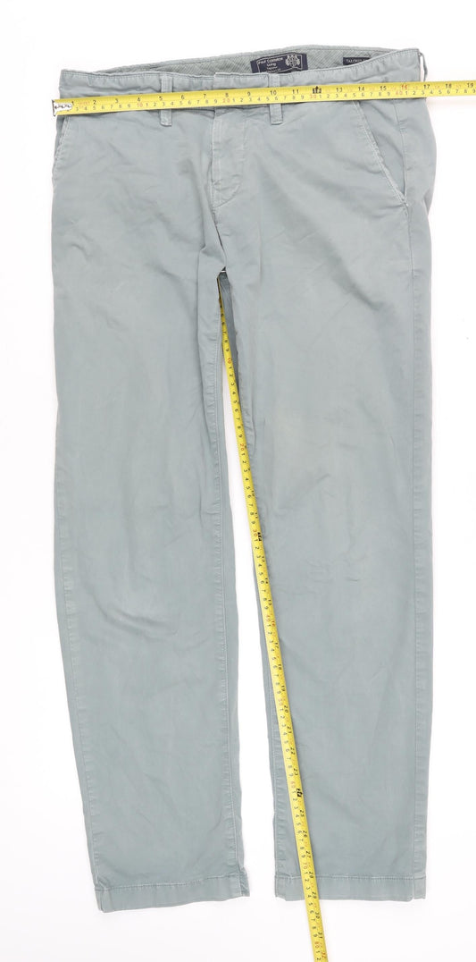 Mens UK Size M Paul Costelloe Living Slim Fit Chino Grey Trousers