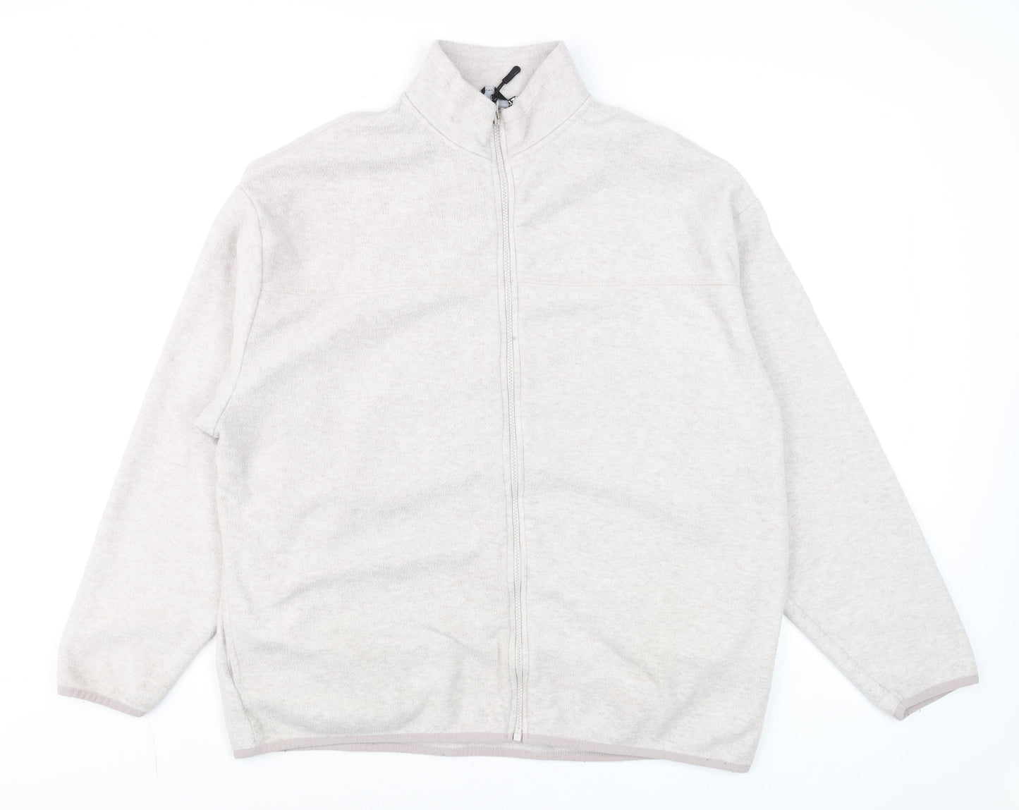 Mens UK Size L ASOS DESIGN Beige Full Zip Sweatshirt