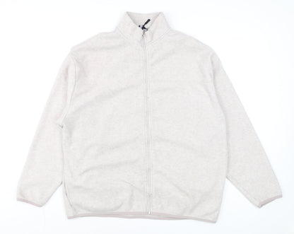 Mens UK Size L ASOS DESIGN Beige Full Zip Sweatshirt