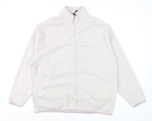 Mens UK Size L ASOS DESIGN Beige Full Zip Sweatshirt