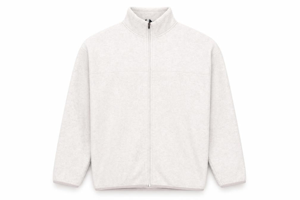 Mens UK Size L ASOS DESIGN Beige Full Zip Sweatshirt