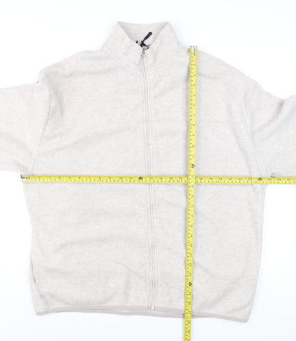 Mens UK Size L ASOS DESIGN Beige Full Zip Sweatshirt