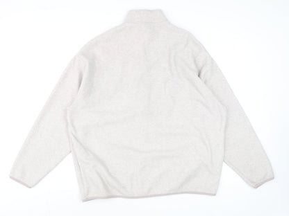 Mens UK Size L ASOS DESIGN Beige Full Zip Sweatshirt