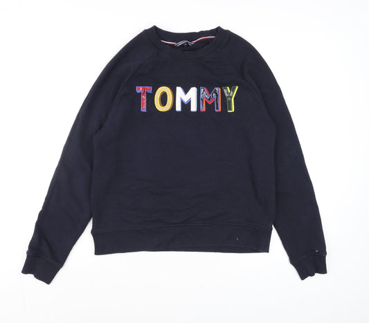 Mens UK Size M Tommy Hilfiger Blue Pullover Sweatshirt