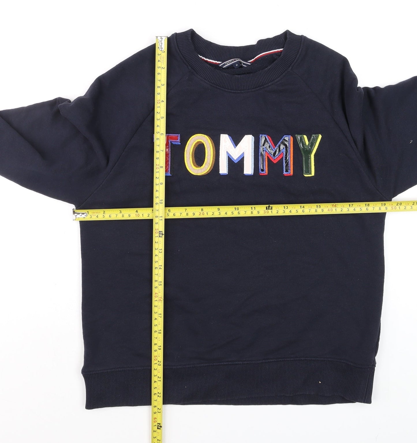 Mens UK Size M Tommy Hilfiger Blue Pullover Sweatshirt