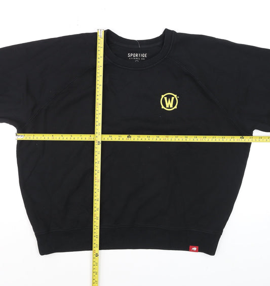 Mens UK Size XL Sportiqe Black Pullover Sweatshirt