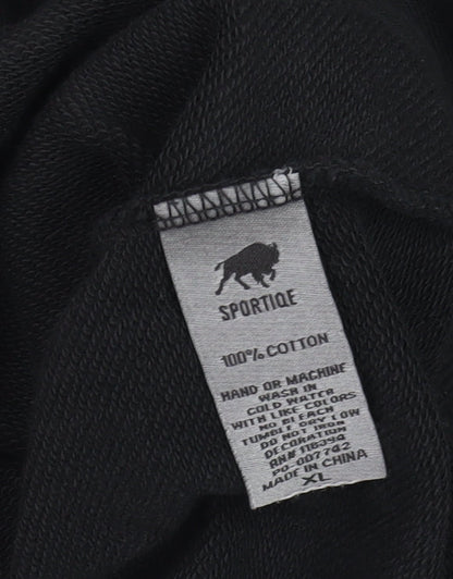 Mens UK Size XL Sportiqe Black Pullover Sweatshirt