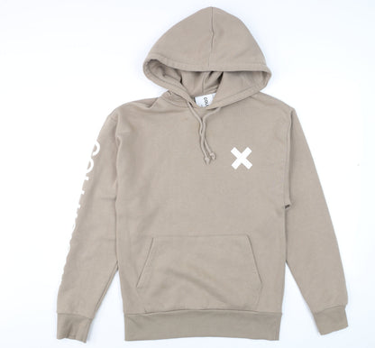 Mens UK Size XS COLLUSION Beige Pullover Hoodie