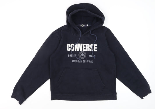 Mens UK Size S Converse Blue Pullover Hoodie