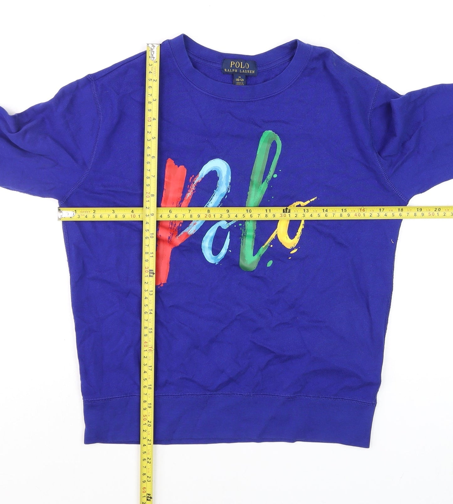 Boys UK Size 10-12 Years Ralph Lauren Blue Pullover T-Shirt