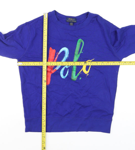 Boys UK Size 10-12 Years Ralph Lauren Blue Pullover T-Shirt
