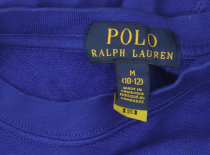 Boys UK Size 10-12 Years Ralph Lauren Blue Pullover T-Shirt