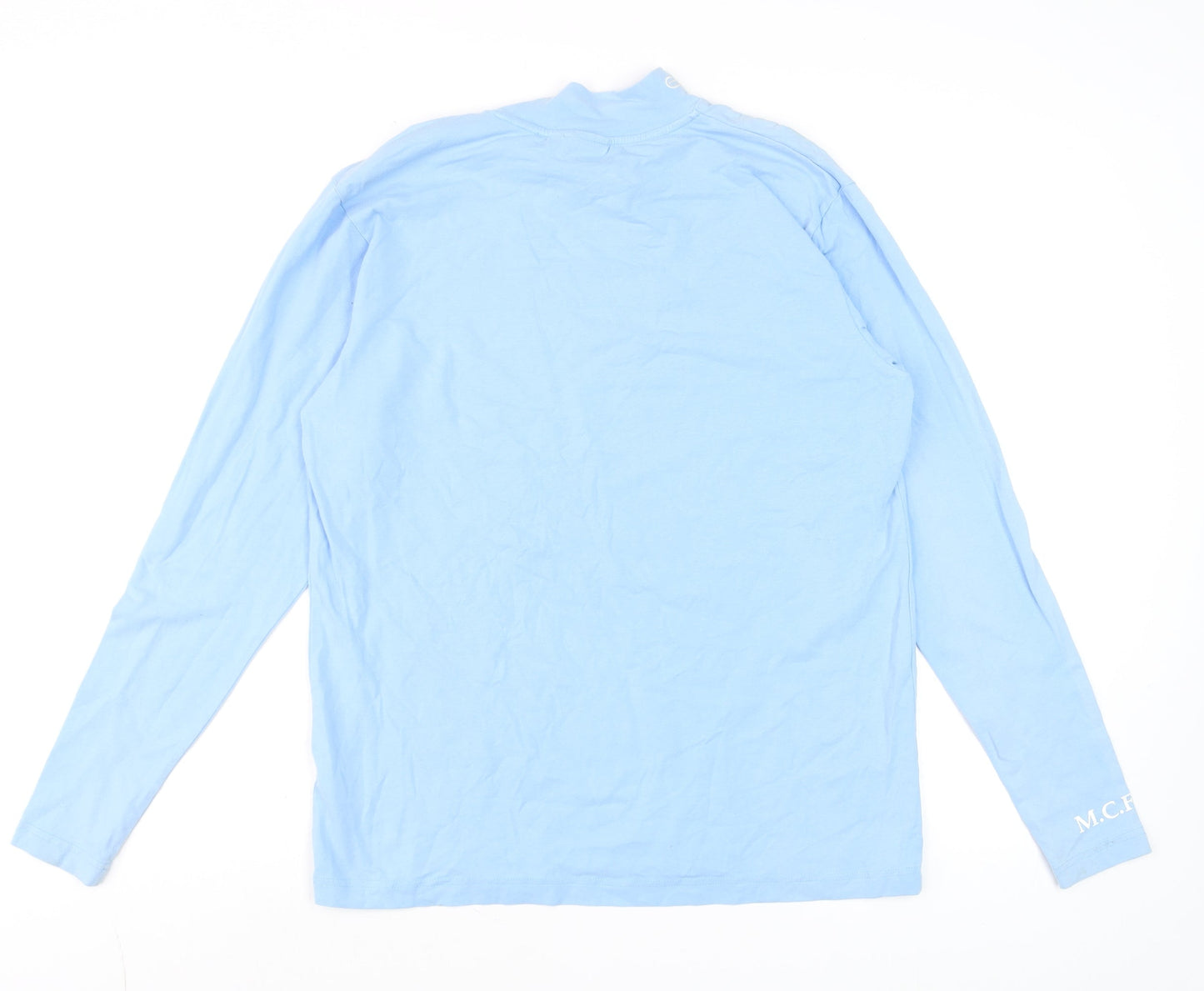 Mens UK Size S City Blue Football T-Shirt