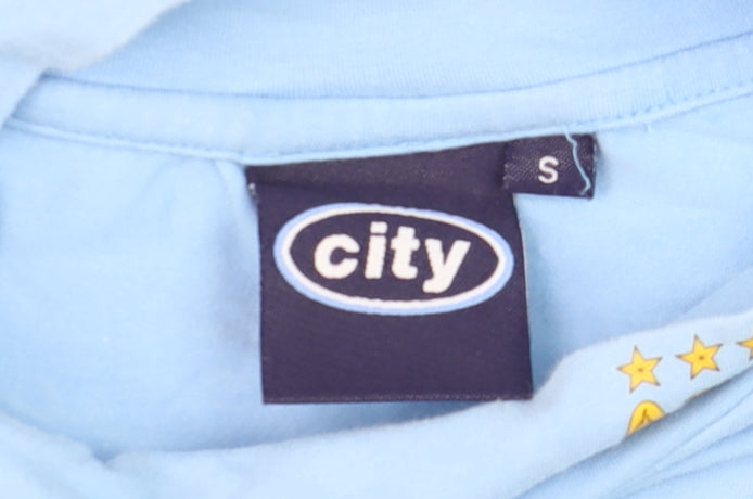 Mens UK Size S City Blue Football T-Shirt