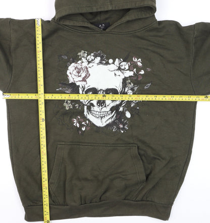 Unisex Adults UK Size M AX Paris Green Pullover Hoodie