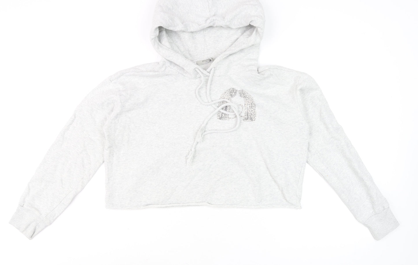Womens UK Size M AllSaints Grey Pullover Hoodie