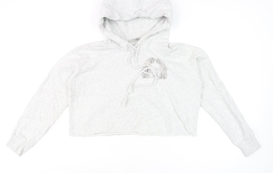 Womens UK Size M AllSaints Grey Pullover Hoodie