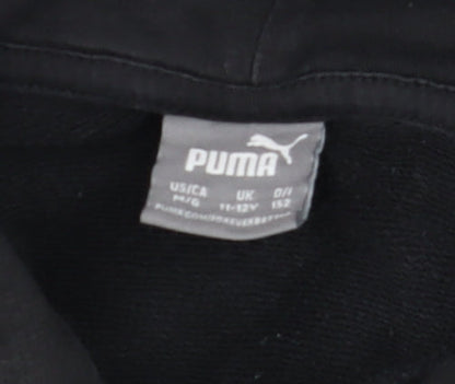 Boys UK Size 11-12 Years PUMA Black Pullover Hoodie