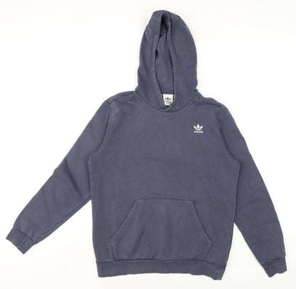 Boys UK Size 14-15 Years adidas Blue Pullover Hoodie