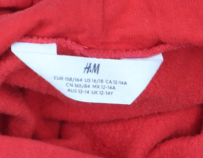 Boys UK Size 13-14 Years H&M Red Pullover Hoodie