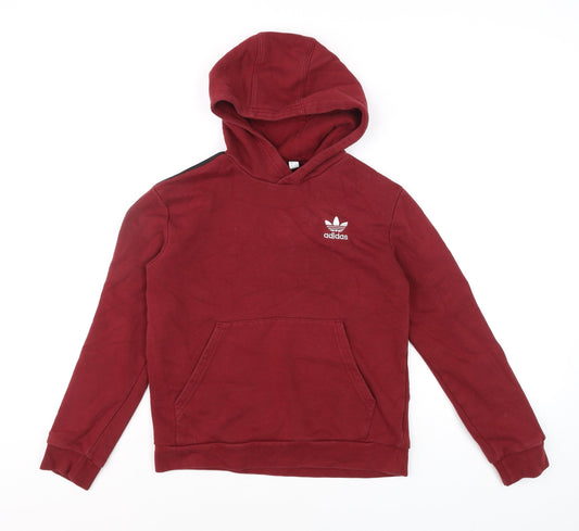 Boys UK Size 11-12 Years adidas Red Pullover Hoodie