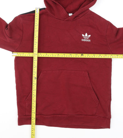 Boys UK Size 11-12 Years adidas Red Pullover Hoodie