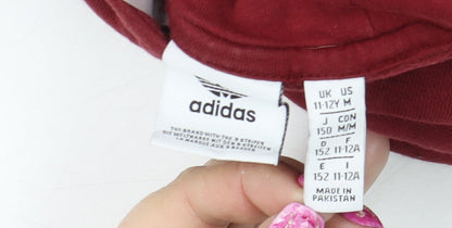 Boys UK Size 11-12 Years adidas Red Pullover Hoodie