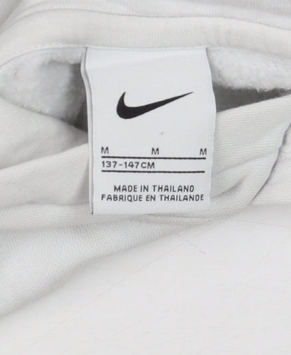 Teens UK Size M Nike White Pullover Hoodie