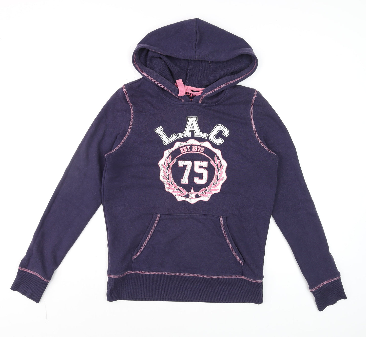 Womens UK Size 12 Papaya Blue Pullover Hoodie