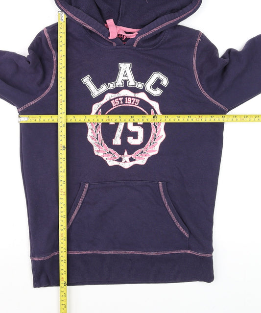 Womens UK Size 12 Papaya Blue Pullover Hoodie