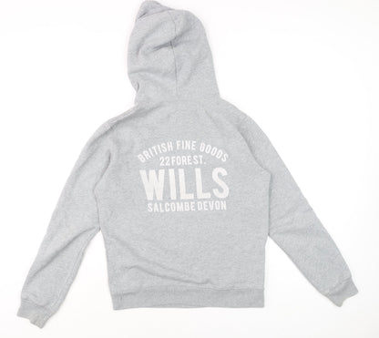 Mens UK Size M Jack Wills Grey Pullover Hoodie