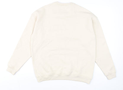 Mens UK Size S Boohoo Beige Pullover Sweatshirt