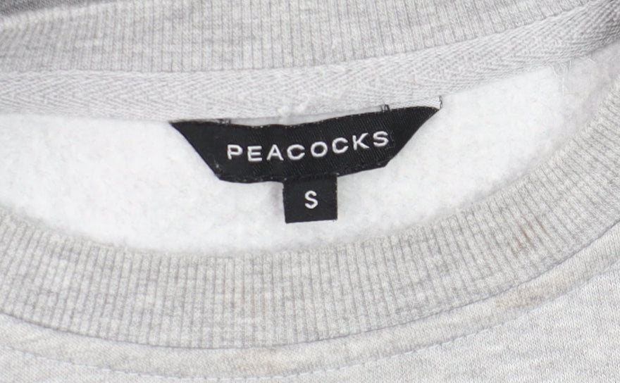 Mens UK Size S Peacocks Grey Pullover Sweatshirt