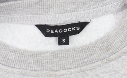 Mens UK Size S Peacocks Grey Pullover Sweatshirt