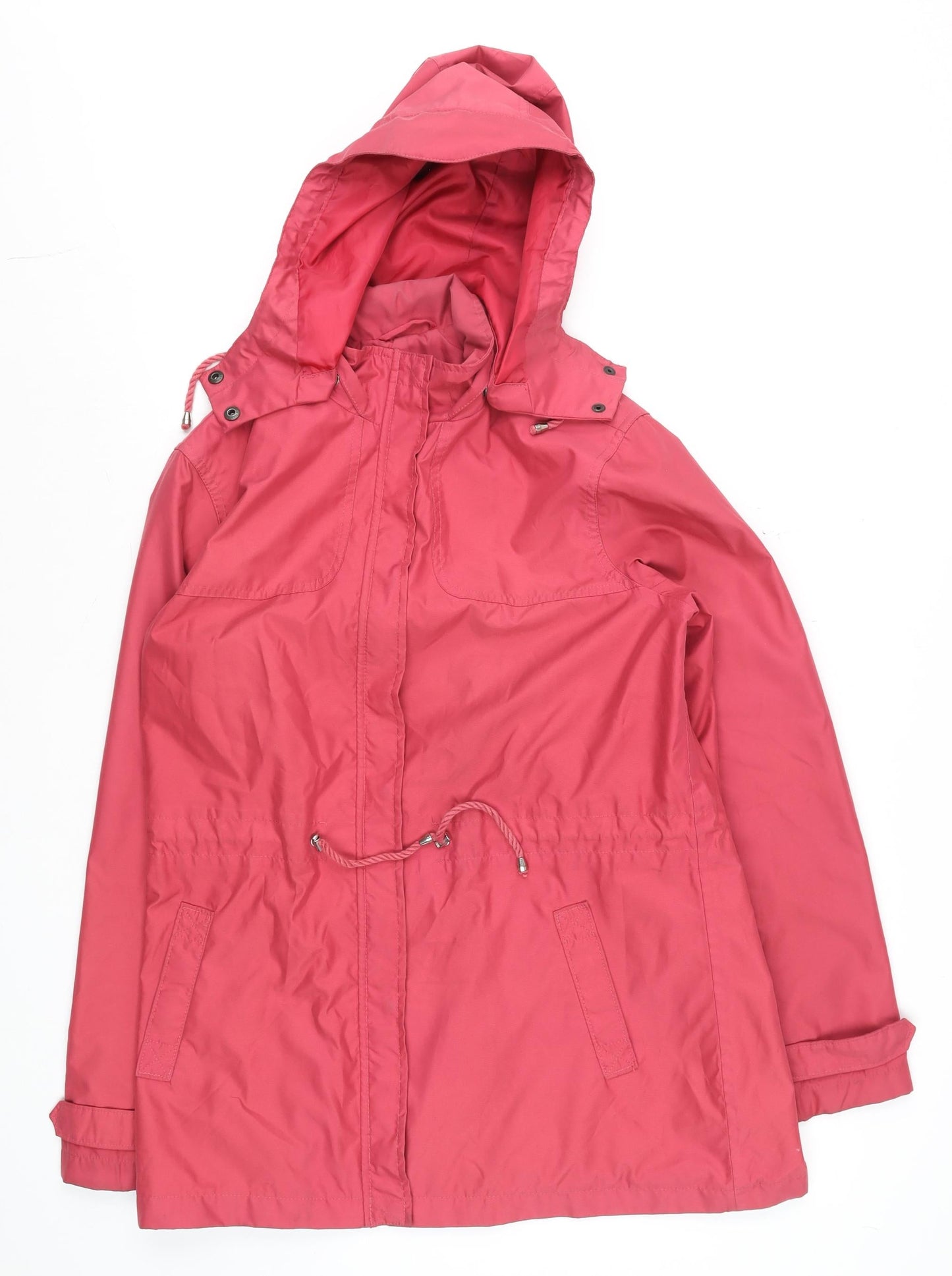 Womens UK Size M Lands' End Pink Anorak Coat