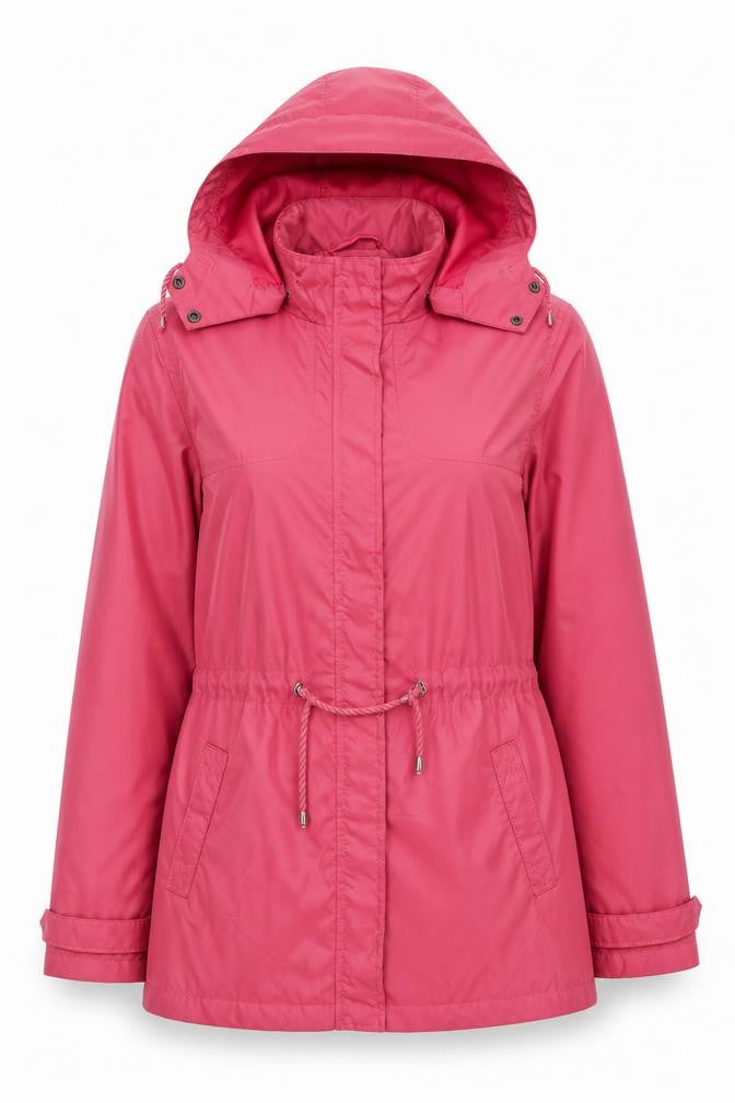 Womens UK Size M Lands' End Pink Anorak Coat