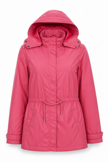Womens UK Size M Lands' End Pink Anorak Coat