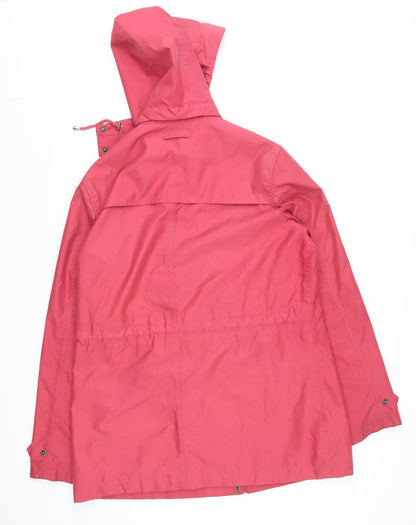 Womens UK Size M Lands' End Pink Anorak Coat