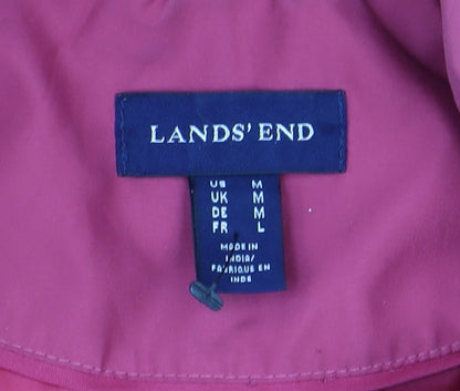 Womens UK Size M Lands' End Pink Anorak Coat