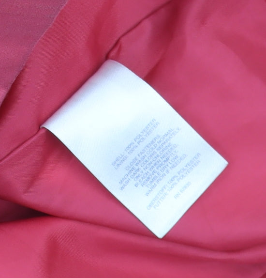 Womens UK Size M Lands' End Pink Anorak Coat