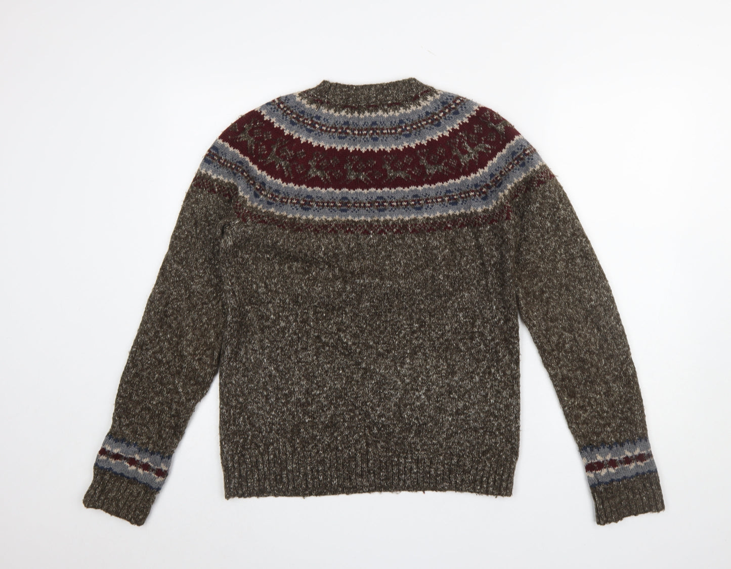 Mens UK Size S Topman Brown Pullover Jumper