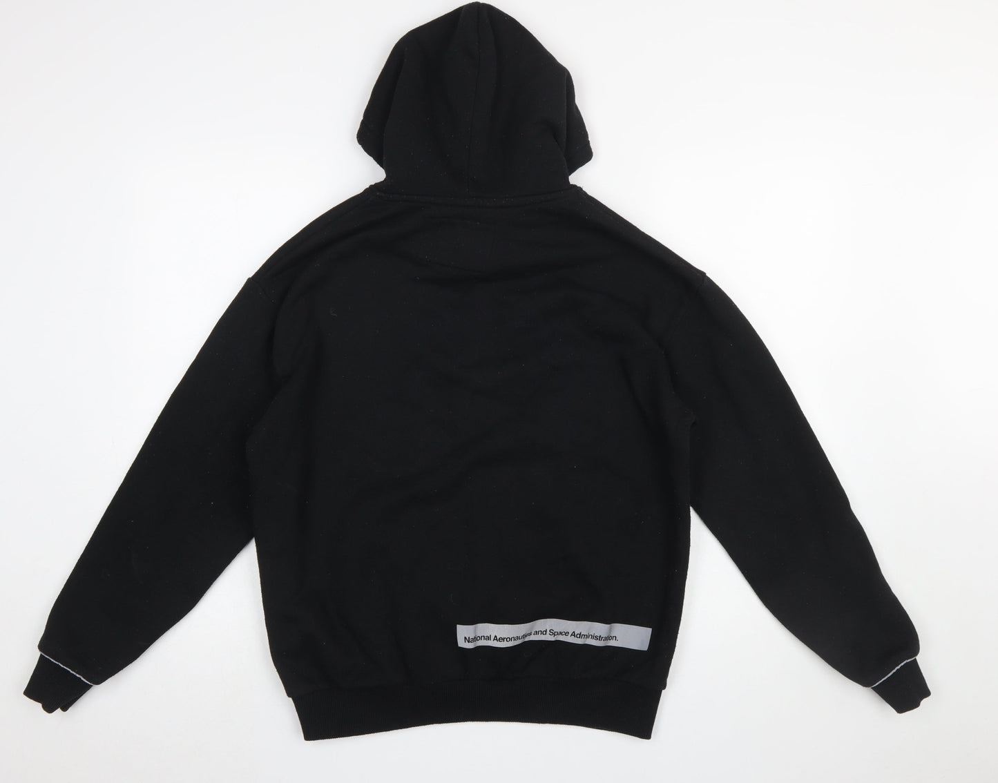 Mens UK Size S Pull&Bear Black Pullover Hoodie