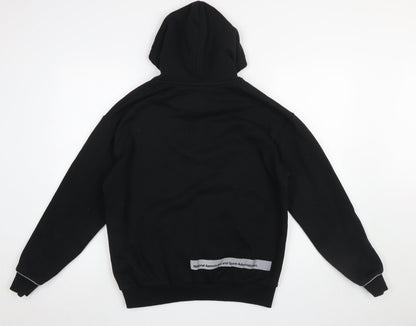 Mens UK Size S Pull&Bear Black Pullover Hoodie