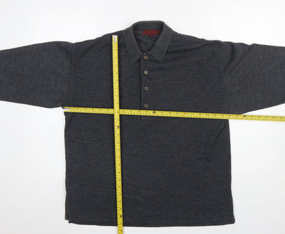 Mens UK Size M Ricci Grey Henley Jumper