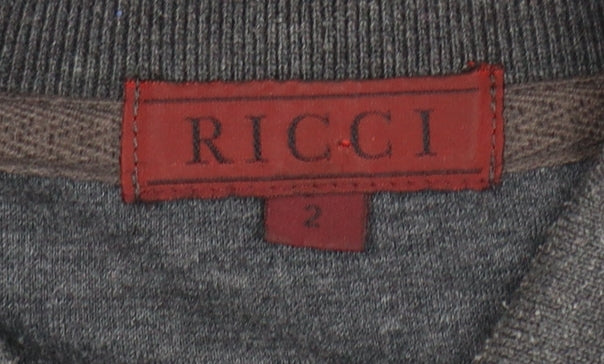 Mens UK Size M Ricci Grey Henley Jumper