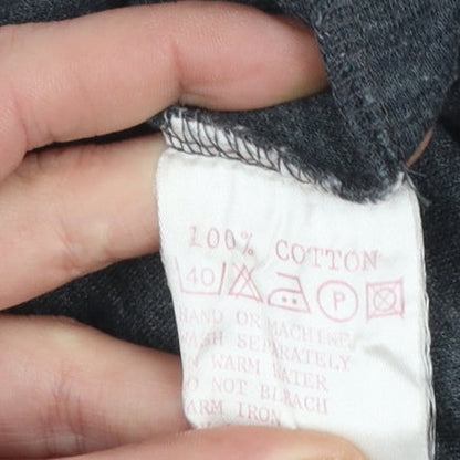 Mens UK Size M Ricci Grey Henley Jumper