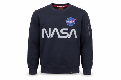 Mens UK Size S Alpha Industries Blue Pullover Sweatshirt